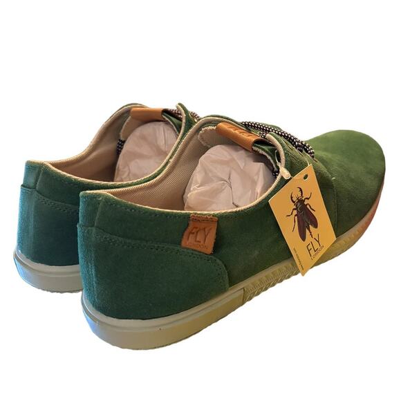 NIB Fly London Sesh Green Shoe's Men's Size 40 US 7 M Suede Leather Lace Up NEW - Picture 4 of 13